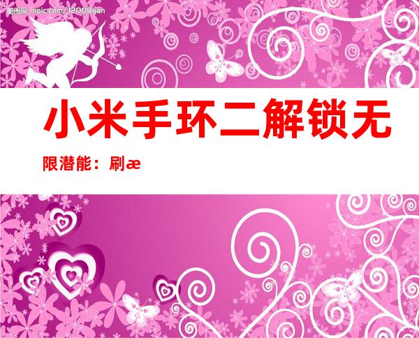 小米手环二解锁无限潜能：刷机教程揭秘